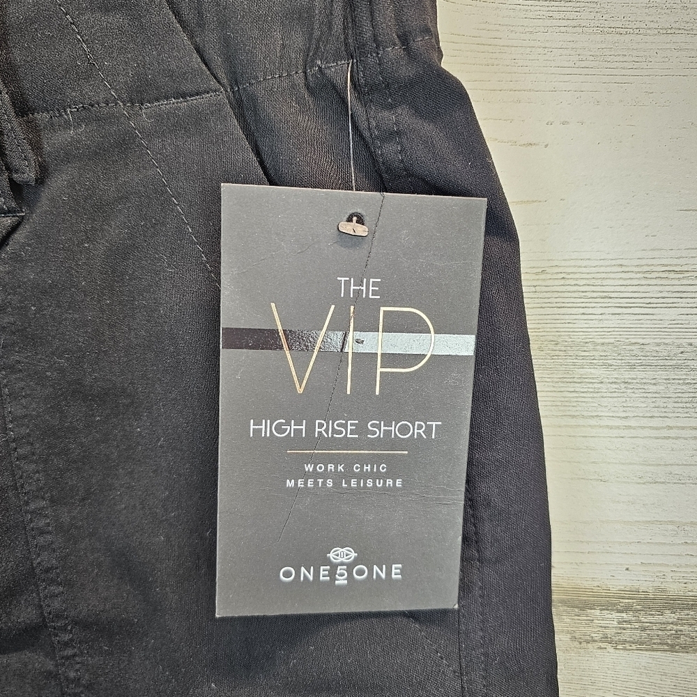 NEW! One 5 One The VIP High Rise Shorts Black Sz XL Stretchy Comfort Nylon - Picture 5 of 14